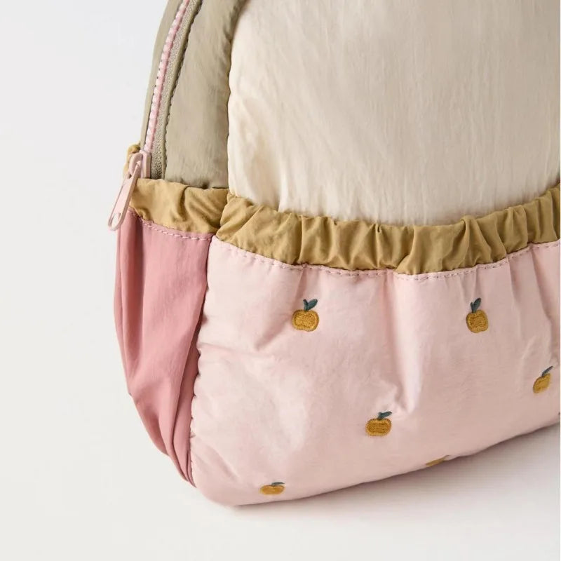 Hermosa y ligera mochila con bordado de manzana de Disney para niña y chica adolescente