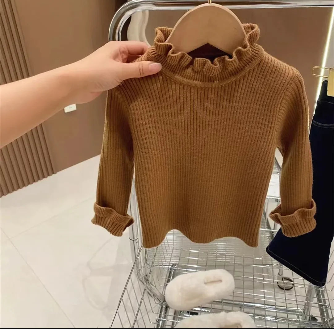 Efterårsbeklædning til babyer fra 0 til 7 år, babyer sweater, strik sweater til små børn, strikning til nyfødte, lang -sleeved bomulds sweater til babyer, toppe