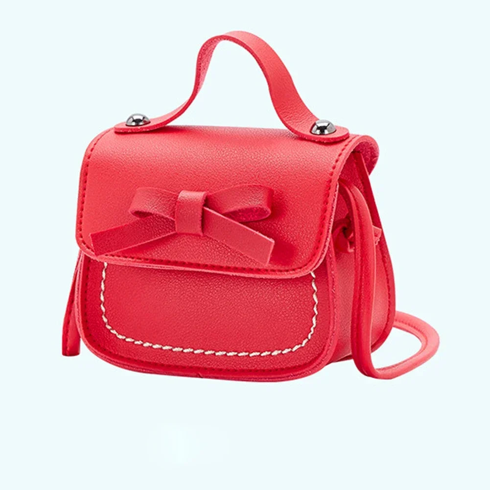 Bolsos de mano de princesa de cuero PU hermosos colores, carteras cruzadas para niñas