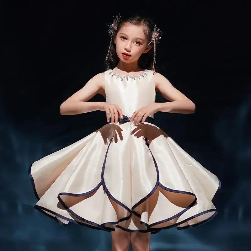 Vestido de princesa elegante estilo coreano para niñas, vestido de boda para chica adolescente