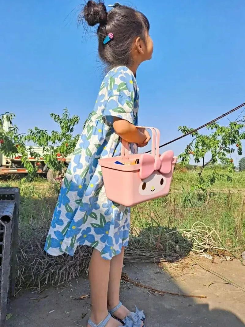 Ropa de verano Lolita azul con estampado floral para niñas, vestido casual para niñas, para fiesta de adolescentes