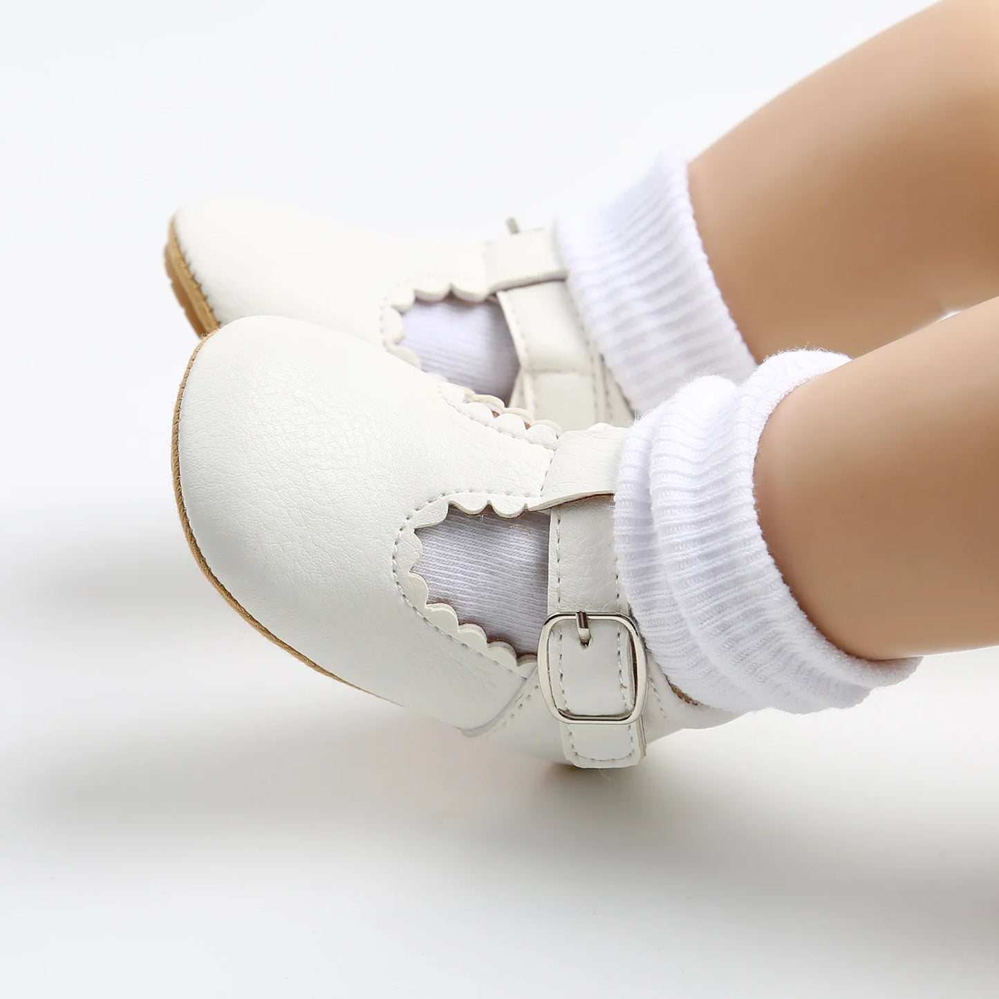 Newborn Baby Shoes Stripe PU Leather Boy Girl Shoes Toddler Rubber Sole Anti-slip First Walkers Infant Moccasins, Lamb Green