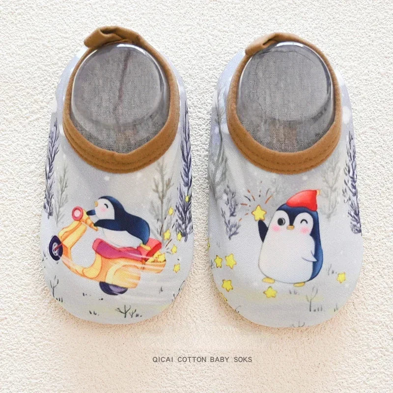 Partnershoes, Zapatos de playa para niños o zapatillas de interior antideslizantes suave para bebés, calcetines de baño, zapatos de casa para niños