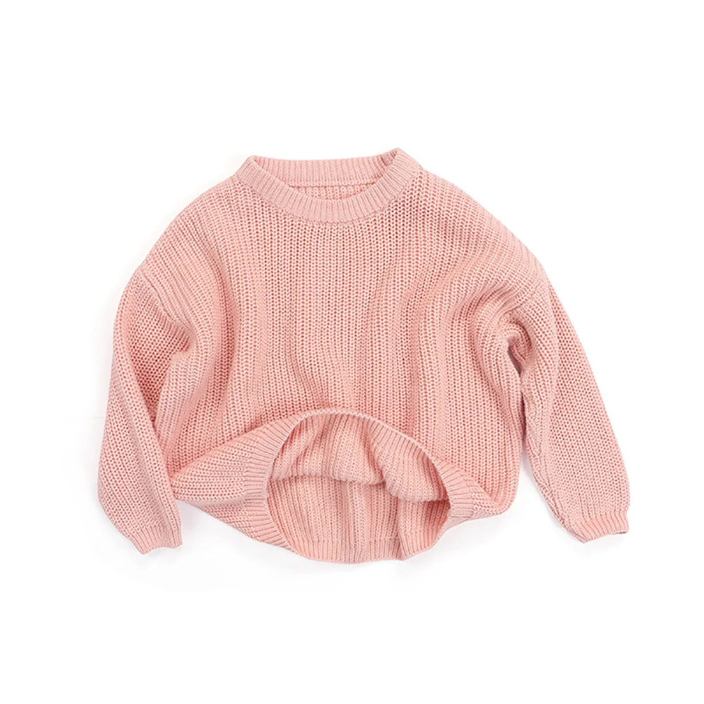 Sweater de algodón para bebé, niña y niño tejido casual para otoño