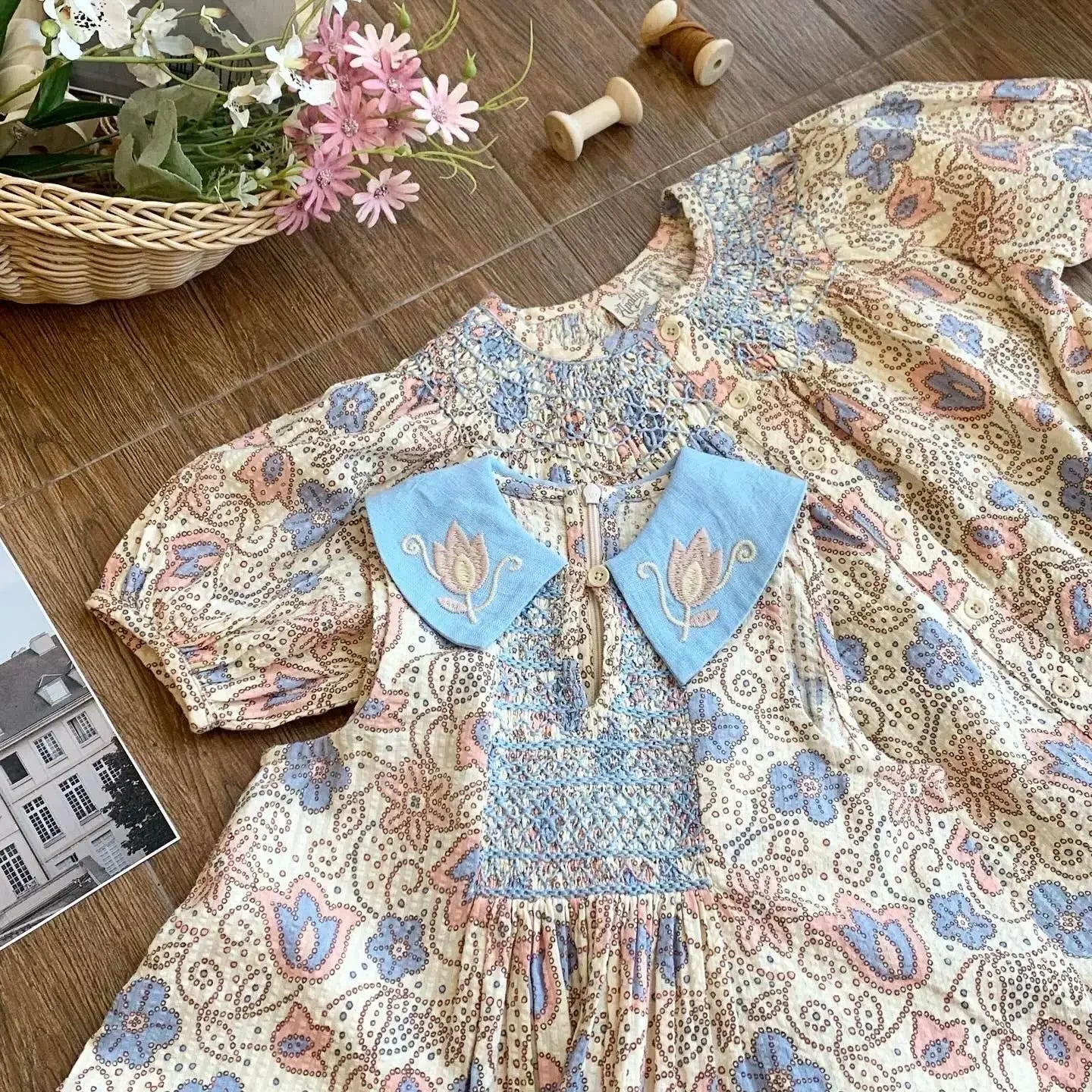 Vestidos de verano bordados, estilo retro, para niñas femeninas y que quieren verse especiales