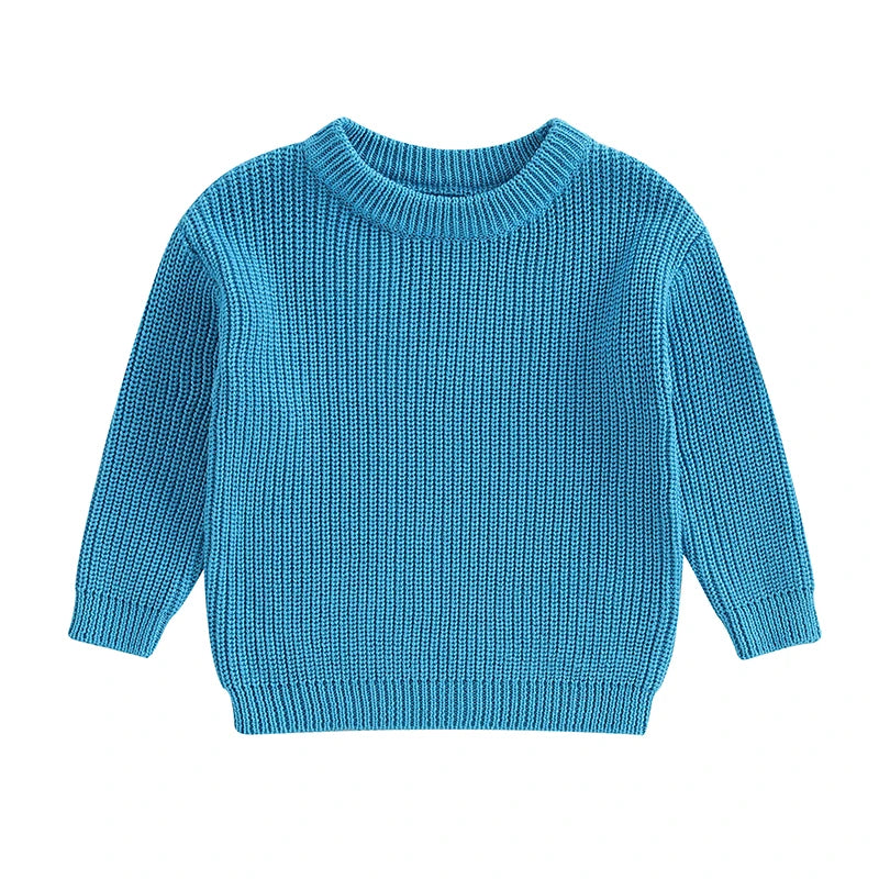 Sweater de algodón para bebé, niña y niño tejido casual para otoño