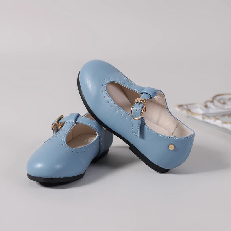 Hermosos zapatos de cuero Mary Jane para niñas, de primavera, zapatos bailarinas