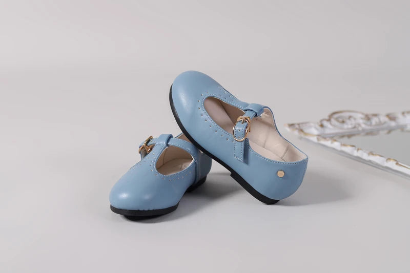 Hermosos zapatos de cuero Mary Jane para niñas, de primavera, zapatos bailarinas