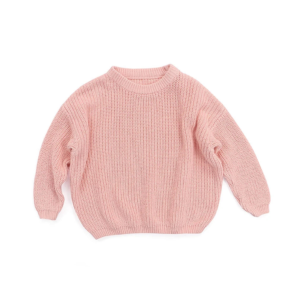 Sweater de algodón para bebé, niña y niño tejido casual para otoño