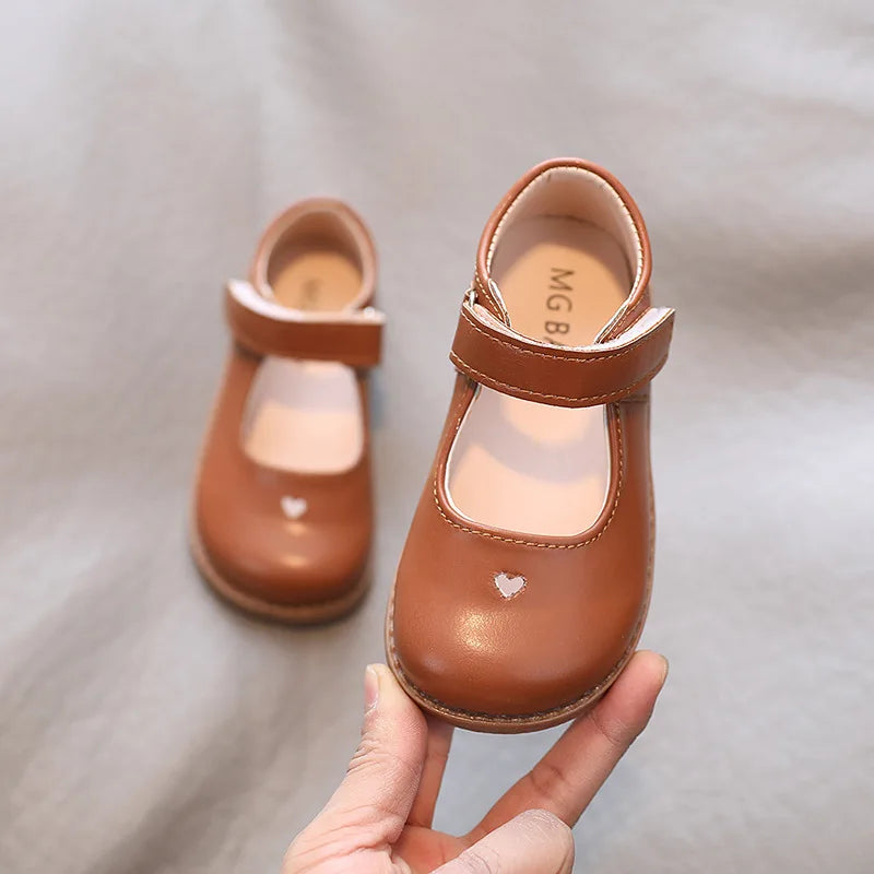 Spring and Autumn Korean Fashion Children's Vintage Shoes New PU Summer School Shoes Super Soft and Comfortable 1-6 Years Old