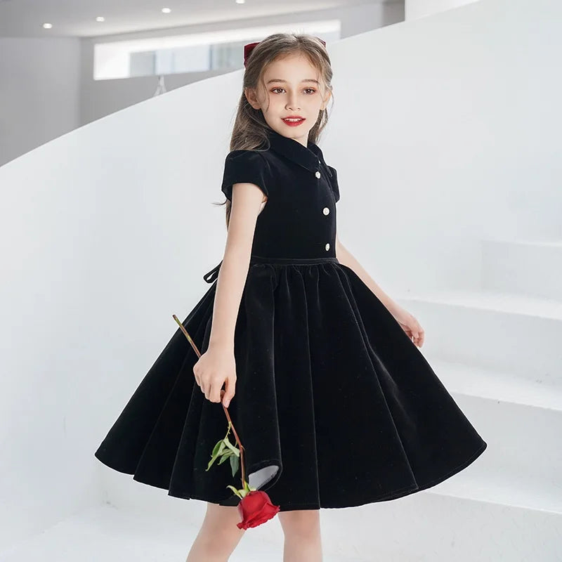 Precioso vestido de princesa de manga larga para niña, outfit Vintage para fiesta de cumpleaños y Navidad para bebé niña y adolescente