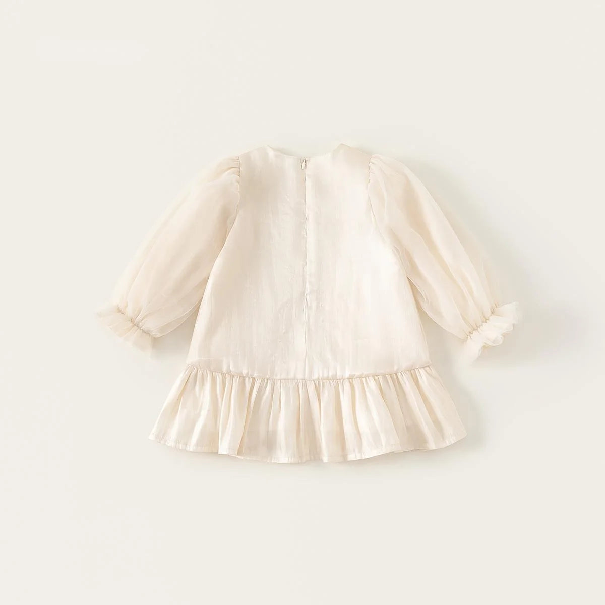 Vestidos de primavera y otoño para niñas de 1 a 10 años, con perlas y lazo, vestido de manga larga de princesa para niña, ropa estilo coreano para niñas pequeñas, vestido de Bautizo para bebé niña