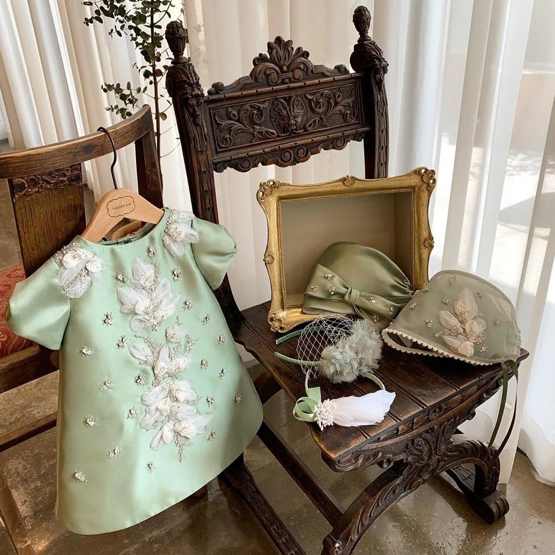 Hermoso vestido de fiesta para niñas, vestido de princesa con flores para cumpleaños, vestido de boda para chica adolescente, vestido de bautizo para bebé niña