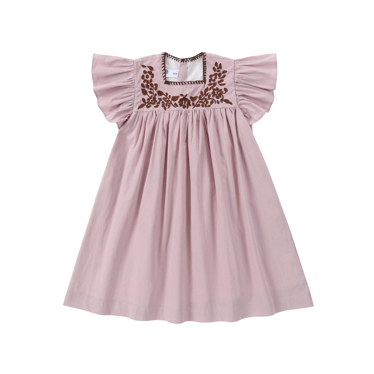 Colección Rosa Chocolate Primavera Verano para niños y adolescentes, hermanos, Vestidos Bordados, Conjunto Familiar de Ropa a Juego, Camisa Pantalones Cortos
