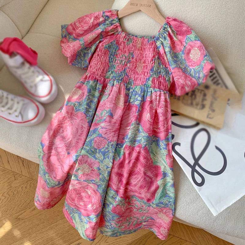 Vestido floreado de verano para niñas