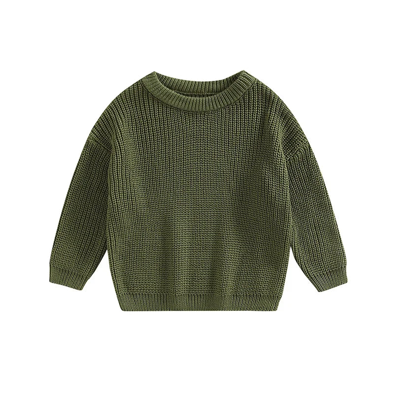 Sweater de algodón para bebé, niña y niño tejido casual para otoño