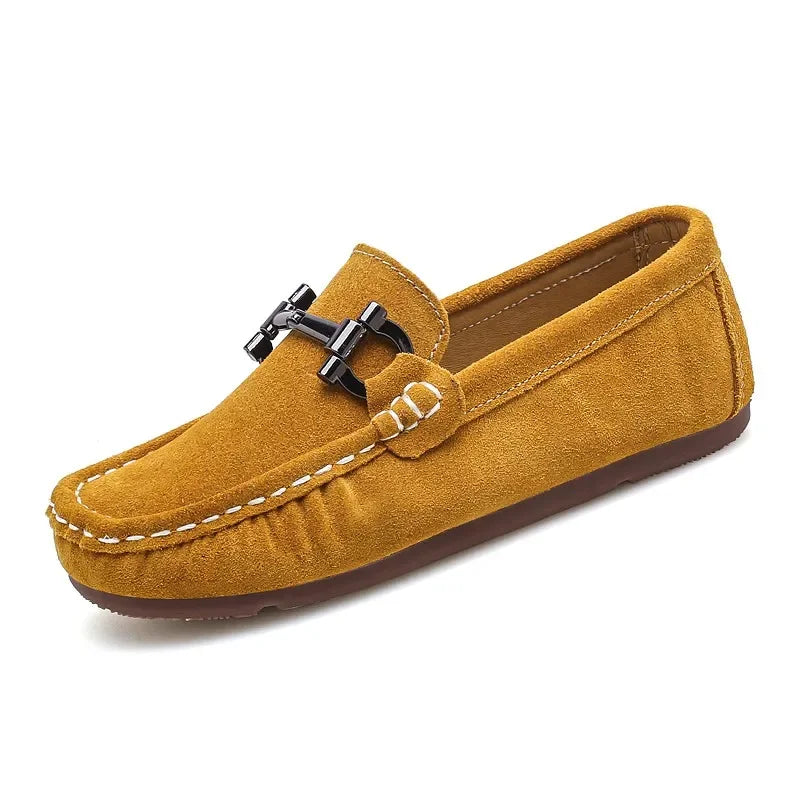 Zapatos casuales de otoño e invierno para niños, mocasines sin cordones para adolescentes