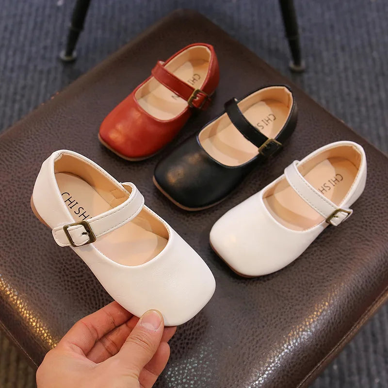 Spring and Autumn Korean Fashion Children's Vintage Shoes New PU Summer School Shoes Super Soft and Comfortable 1-6 Years Old