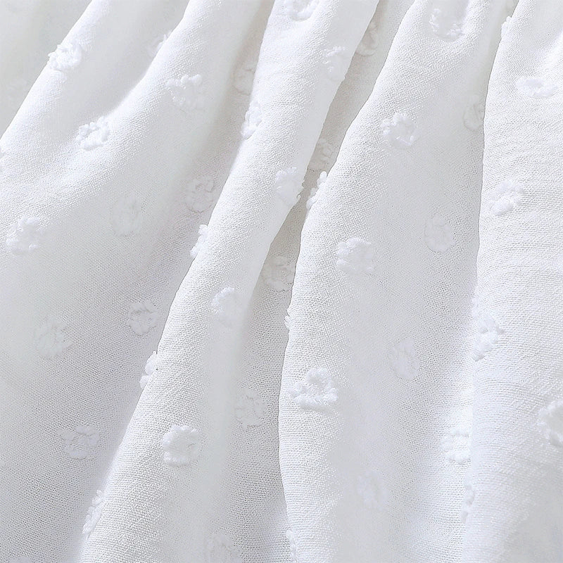 Babypiges sommerbukser, satinsløjfe blomster Jacquard ærmeløse stropper