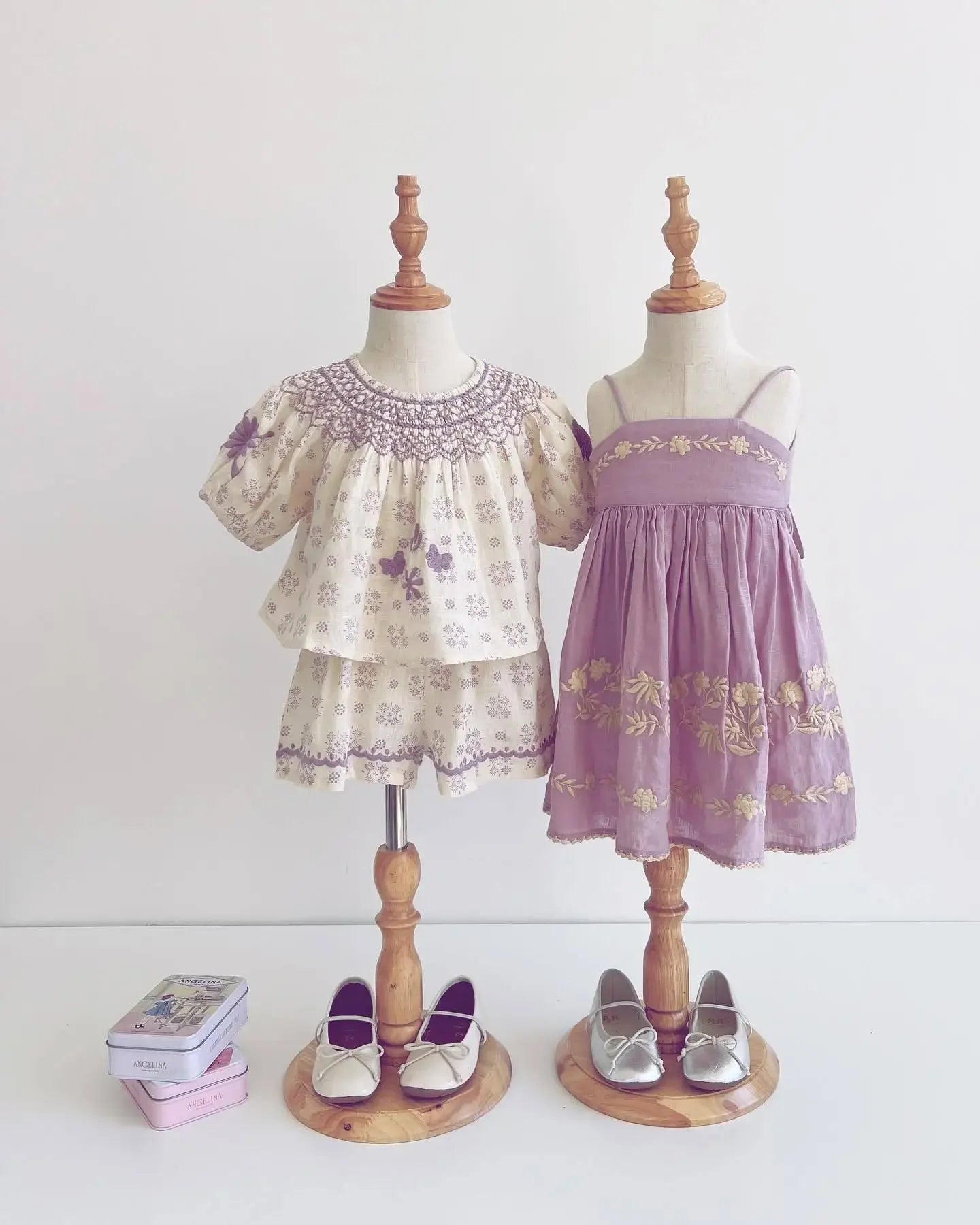 Conjunto de ropa boho de verano, bordada para niñas