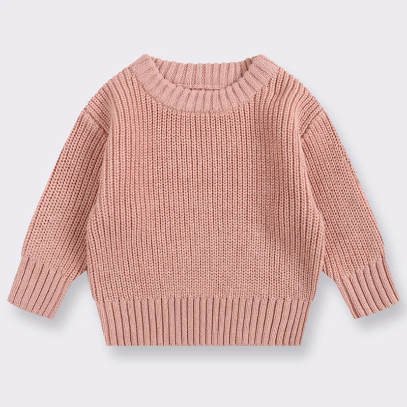 Baby trøjer efterår vinter drenge langærmet piger suéter af ren farve baby drenge drenge sweater trøjer tøj