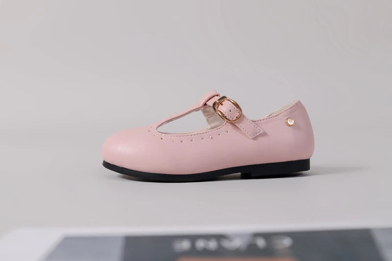 Hermosos zapatos de cuero Mary Jane para niñas, de primavera, zapatos bailarinas