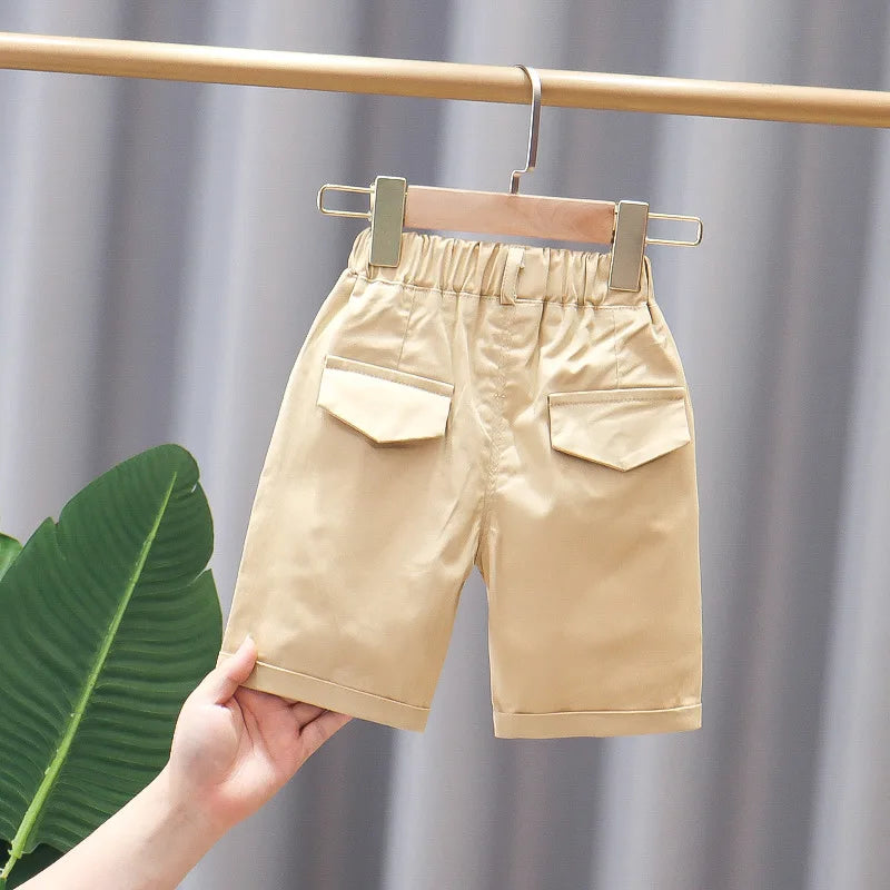 Bermuda semi formal de verano para niños, Pantalón corto capri para bebés y niños