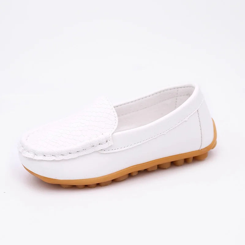 Zapatos de bebé de piel sintética para niños, calzado informal, suave y cómodo