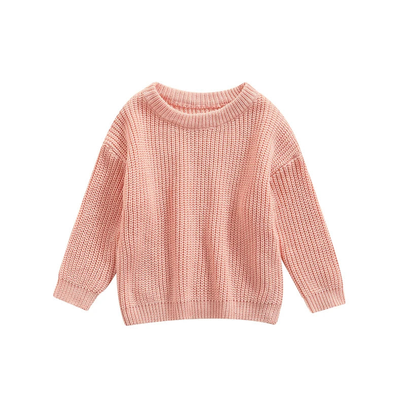 Sweater de manga larga de algodón, Otoño Invierno, para bebé recién nacido, niño y niña, tejido casual