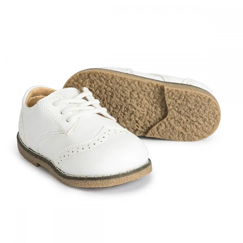 Zapatos tipo cuero para niños, casuales con cordones, zapatos versátiles antideslizantes impermeables para niños pequeños