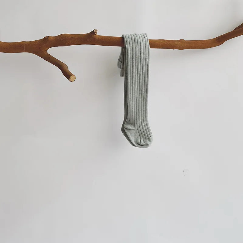 Medias acanaladas para niña, panties de algodón para bebés y niños