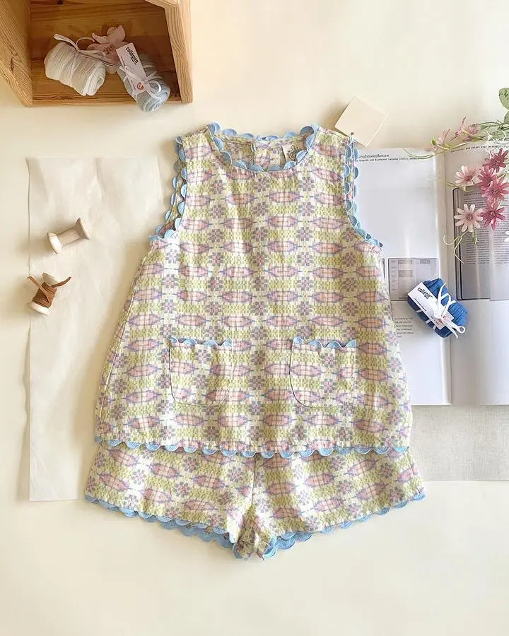 Hermosos y exclusivos conjuntos boho bordados, blusas y pantalones de verano para niñas