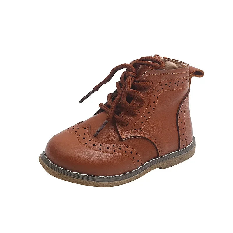 Botas cortas estilo inglés, Otoño Invierno para niños y niñas, para lograr un look absolutamente estiloso y único