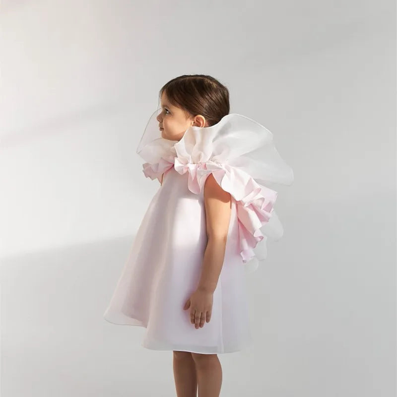 Vestido con volantes de princesa para niña, ropa para fiesta, cumpleaños, boda, de 1 a 12 años