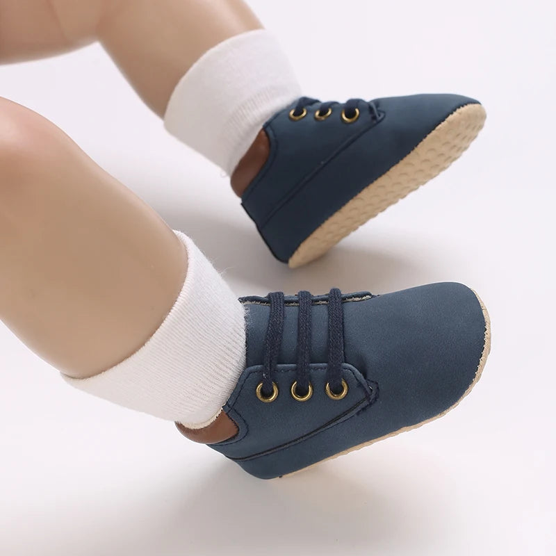 Zapatos casuales con cordones de primavera y otoño para bebés de 0 a 18 meses primeros pasos