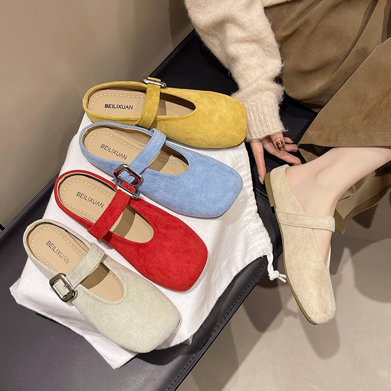 Hermosos zapatos planos Mary Jane para Mujer,  sandalias de vestir elegantes para Mujer y chica adolescente, zapatos informales suaves y maravillosos colores,