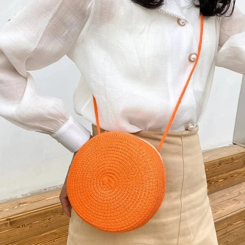 Bolso para niña casual tejido en paja