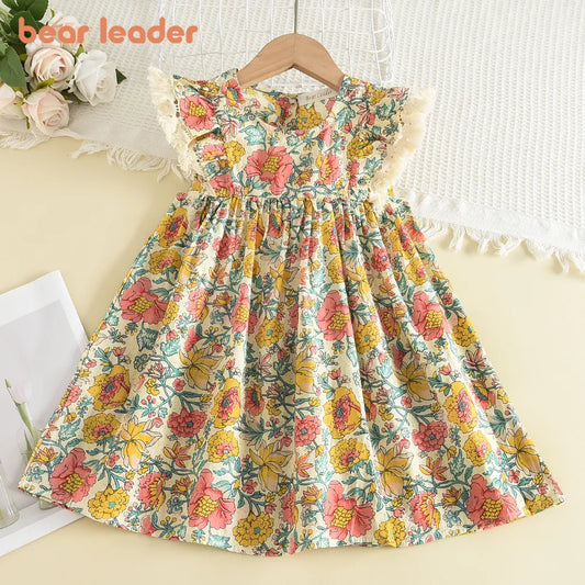 Vestido de flores para niñas, sin mangas perfecto para el verano. Y mira la terminación de las mangas, so cute!!