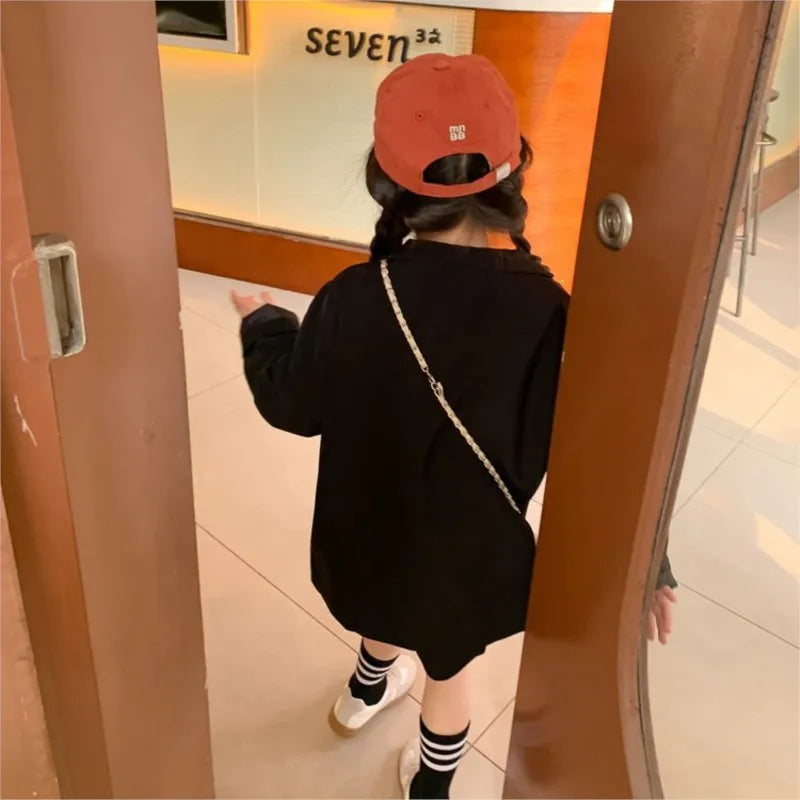 Chaqueta de traje de moda para niña pequeña, abrigo formal holgado de color sólido para primavera y otoño, ropa de bebé de 2 a 12 años