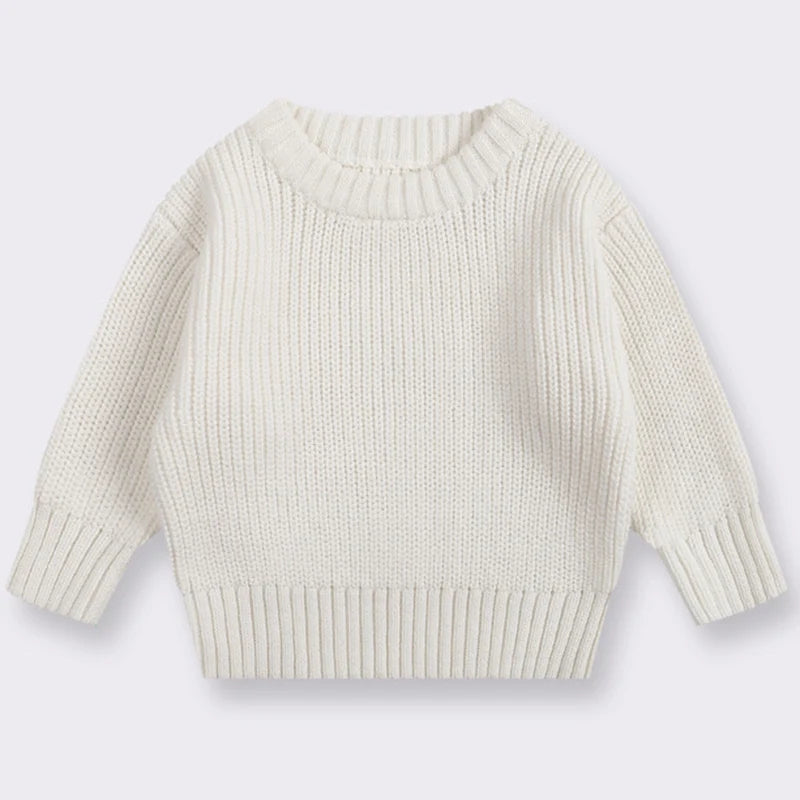 Baby trøjer efterår vinter drenge langærmet piger suéter af ren farve baby drenge drenge sweater trøjer tøj