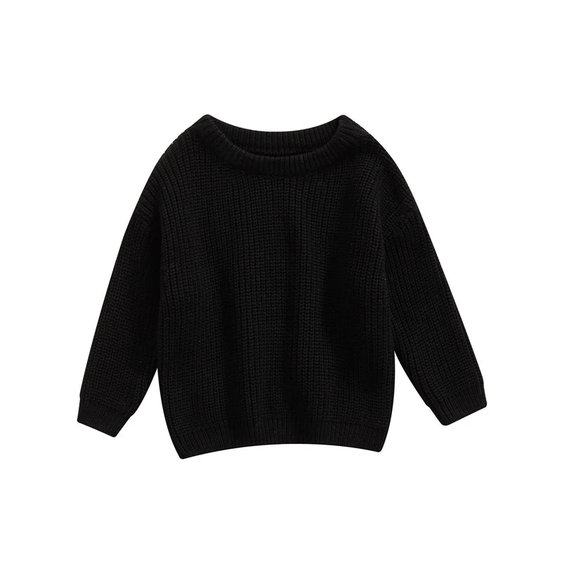 Sweater de algodón para bebé, niña y niño tejido casual para otoño
