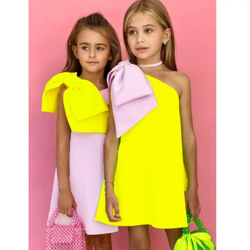 Increíble vestido de fiesta para niñas, vestido de verano para boda, fiesta de cumpleaños, vibrantes colores