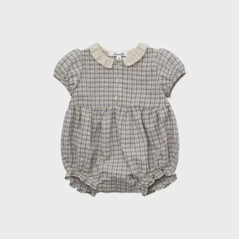 Bombachos de verano para bebé, bordado, cuellos con encaje o broderie. Estampados delicadas flores. Monos de algodón estilo Pastoral para bebé