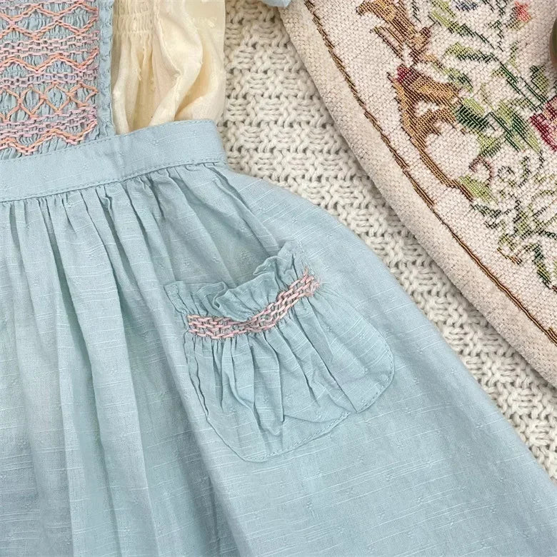 Conjunto boho bordado para niña estilo campestre increíbles combinaciones de colores