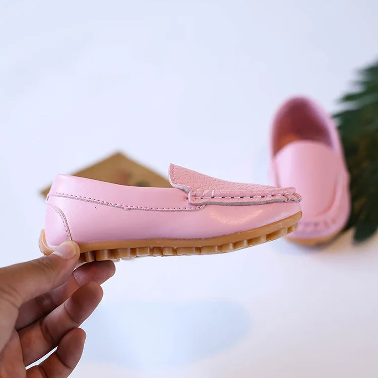 Zapatos de bebé de piel sintética para niños, calzado informal, suave y cómodo