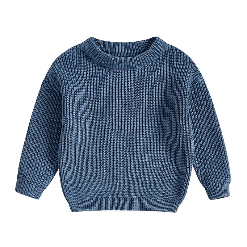 Sweater de manga larga de algodón, Otoño Invierno, para bebé recién nacido, niño y niña, tejido casual