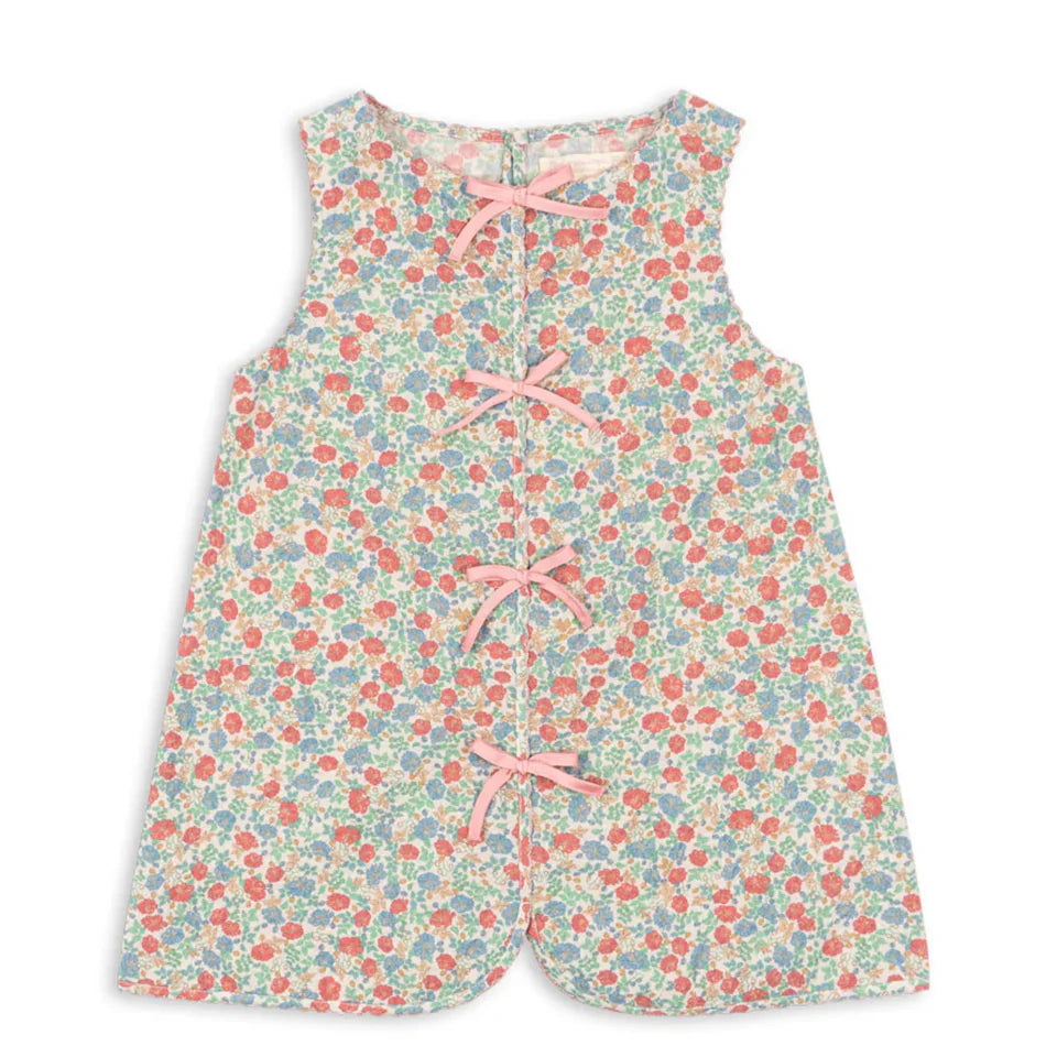 Hermosos vestidos y conjuntos estido Pastoral para niñas, Vestidos con lazo de verano para niñas