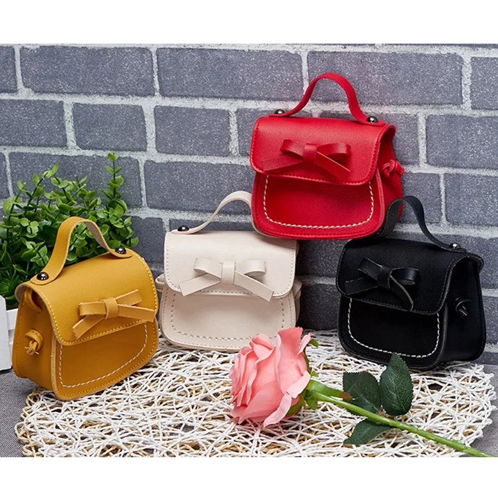 Bolsos de mano de princesa de cuero PU hermosos colores, carteras cruzadas para niñas