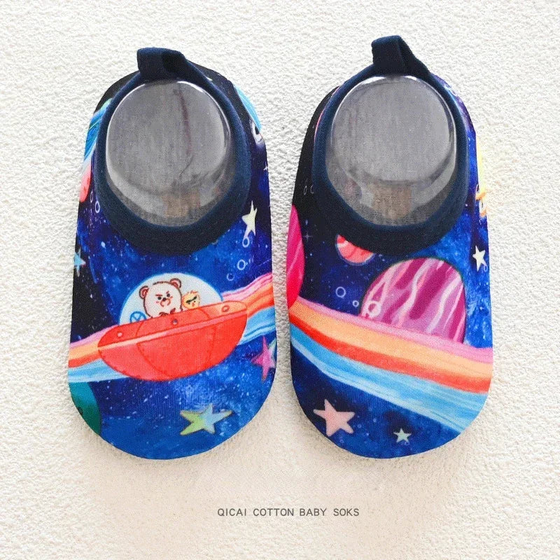 Partnershoes, Zapatos de playa para niños o zapatillas de interior antideslizantes suave para bebés, calcetines de baño, zapatos de casa para niños