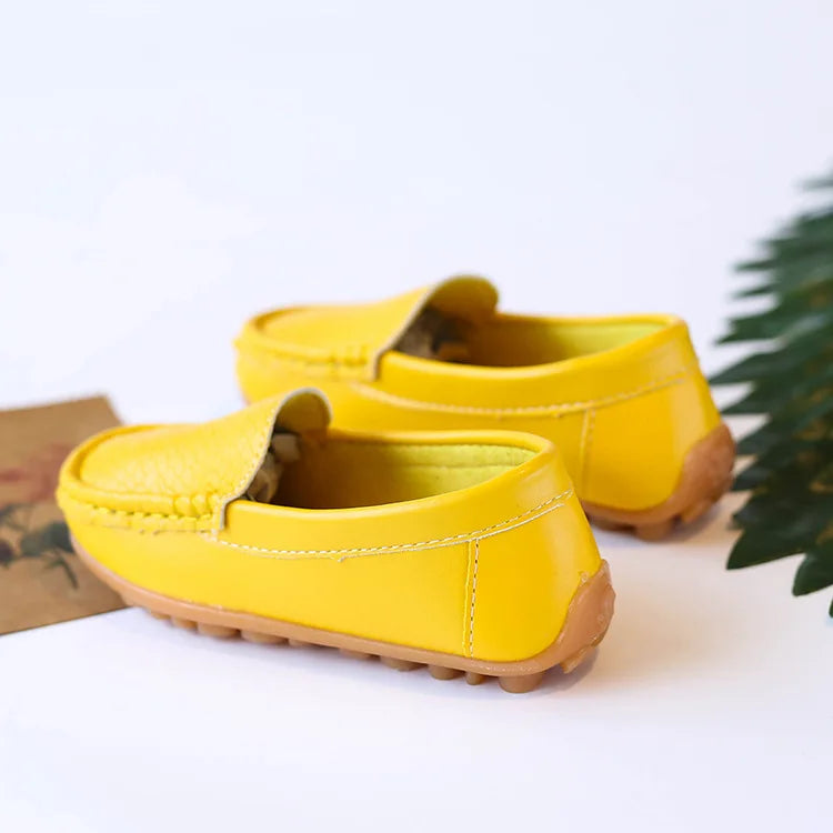 Zapatos de bebé de piel sintética para niños, calzado informal, suave y cómodo